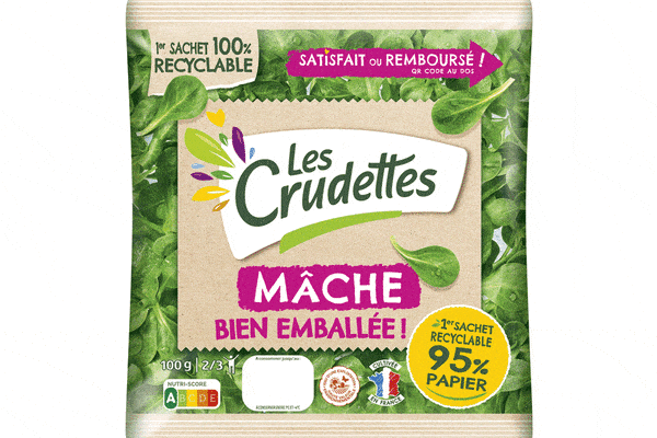 Packaging de salade en sachet papier